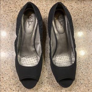 Life Stride peep toe wedge heels, size 10, EUC | offer in description